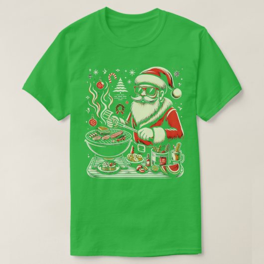 GrillMaster Santa Christmas BBQ Bash T-shirt (Design voorkant)
