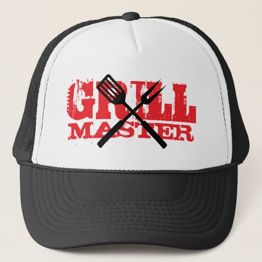 GrillMaster trucket hat cap for BBQ chef Trucker Pet (Voorkant)