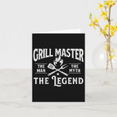 Grillmeester Het Man De mythe De legende - Grillin Kaart (Gele Bloem)