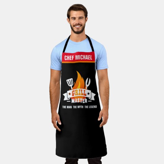 grillmeester | Het Man | mythe | Legend BBQ Chef Schort (Gedragen)