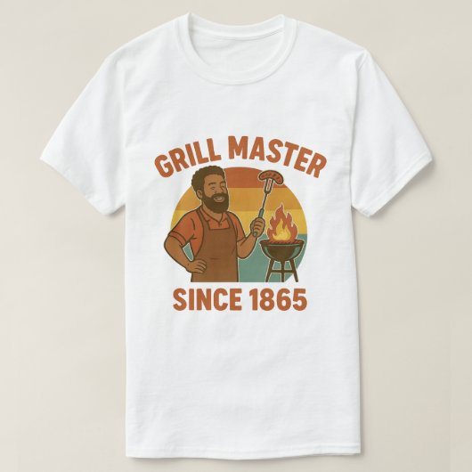 Grillmeester sinds 1865 Juneteenth BBQ Heritage T-shirt (Design voorkant)