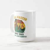 Grillmeester sinds 1865 Juneteenth Day Koffiemok (Voorkant links)