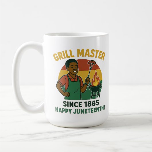 Grillmeester sinds 1865 Juneteenth Day Koffiemok (Links)