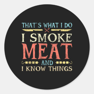 Grillontwerp voor grillen en barbecue-meester ronde sticker