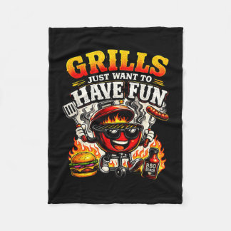 Grills willen lol hebben grap bbq grill master fleece deken