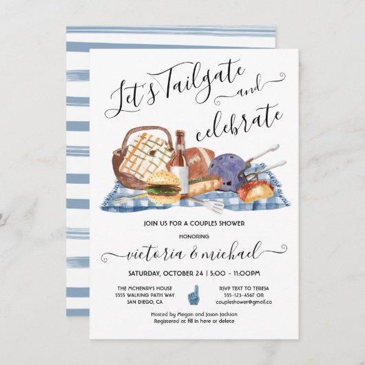 Grillvoetbalwedstrijd BBQ Bier Couples Bruiloft Kaart (Voorkant / Achterkant)