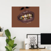 Grillz Esthetisch, Gold Grills (Grillz) tandenkuns Poster (Thuiskantoor)