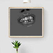 Grillz Esthetisch, Gold Grills (Grillz) tandenkuns Poster