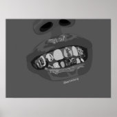 Grillz Esthetisch, Gold Grills (Grillz) tandenkuns Poster (Voorkant)