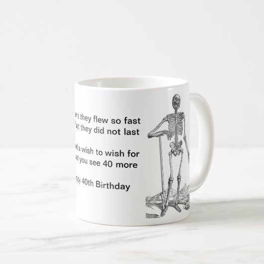 Grim 40e verjaardag Mok (Voorkant rechts)