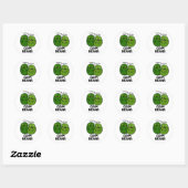 Grim Beans Grappige Groente Gekscherende Teksten Ronde Sticker (Vel)