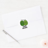 Grim Beans Grappige Groente Gekscherende Teksten Ronde Sticker (Envelop)