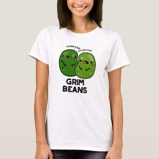 Grim Beans Grappige Groente Grollen  T-shirt (Voorkant)