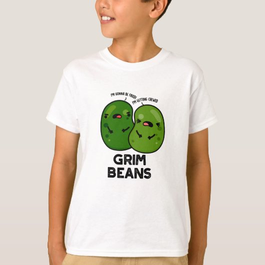 Grim Beans Grappige Groente Grollen  T-shirt (Voorkant)