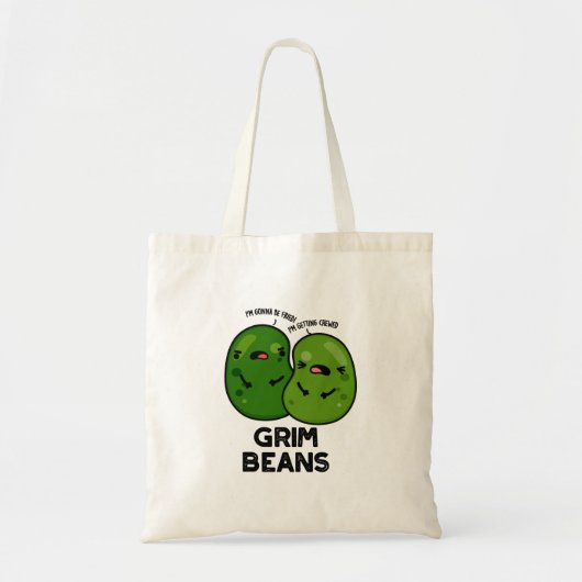 Grim Beans Grappige Groente Grollen Tote Bag (Voorkant)