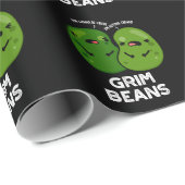Grim Beans Grappige Veggie Puns Donker BG Cadeaupapier (Rol Hoek)
