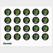 Grim Beans Grappige Veggie Puns Donker BG Ronde Sticker (Vel)