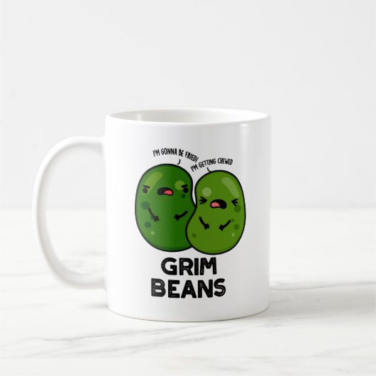 Grim Beans Grappige Veggie Puns Koffiemok (Links)