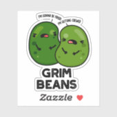Grim Beans Grappige Veggie Puns Sticker (Vel)
