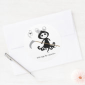 Grim Bunny Ronde Sticker (Envelop)