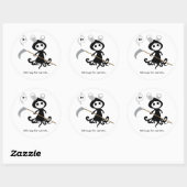 Grim Bunny Ronde Sticker (Vel)