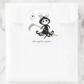 Grim Bunny Ronde Sticker (Tas)