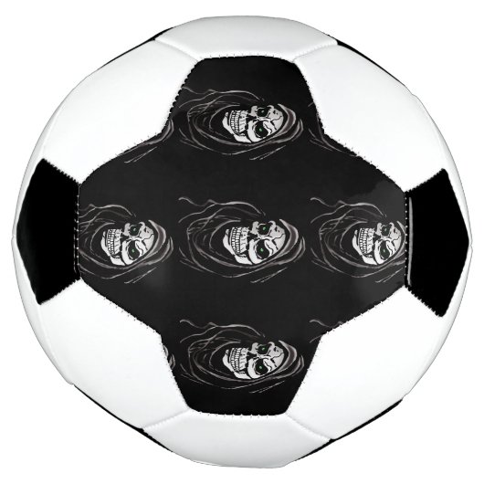 Grim Death Reaper Halloween schedel ontwerp Voetbal (Gedraaid)