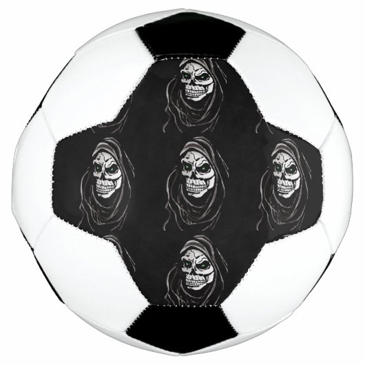 Grim Death Reaper Halloween schedel ontwerp Voetbal (Voorkant)