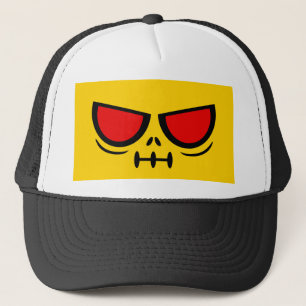 Grim Face™ merk geel en zwart Trucker Petje Pet