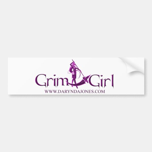 Grim Girl Bumpersticker (Voorkant)