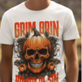 Grim Grin Pompoen Sin Halloween Fusion T-shirt