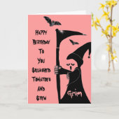 Grim Jake wenst je Kaart een fijne verjaardag (Gele Bloem)