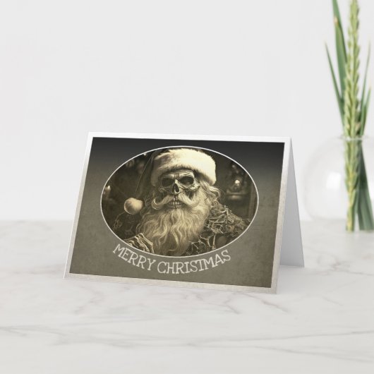 Grim Kerstmis - Skelet Kerstman 65609 Kaart (Voorkant)