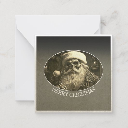 Grim Kerstmis - Skelet Kerstman 65609 Notitiekaartje (Voorkant)