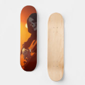 Grim met gitaar persoonlijk skateboard (Voorkant)