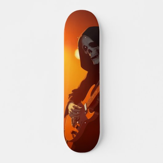 Grim met gitaar persoonlijk skateboard (Voorkant)