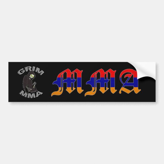 Grim MMA Armenië bumpersticker (Voorkant)