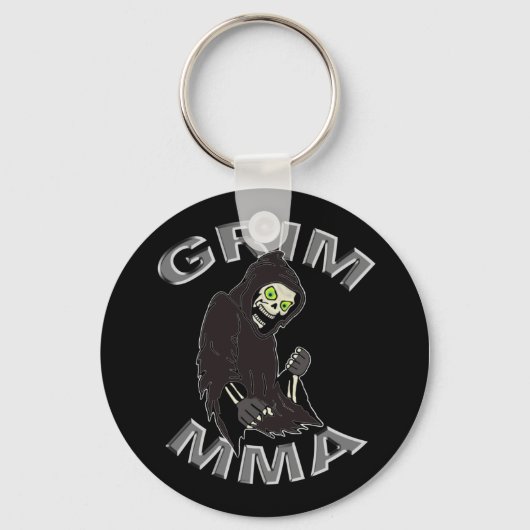 Grim MMA logo zwarte sleutelhanger (Voorkant)