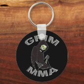Grim MMA logo zwarte sleutelhanger (Voorkant)