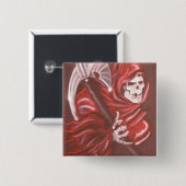 Grim Reaper 2 Vierkante Button 5,1 Cm (Voorkant /achterkant)