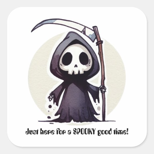 Grim Reaper - Aangepast Vierkante Sticker (Voorkant)