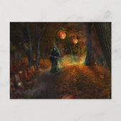 Grim Reaper and pumpkins Briefkaart (Voorkant)
