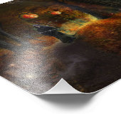 Grim Reaper and pumpkins Foto Afdruk (Hoek)