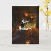 Grim Reaper and pumpkins Kaart (Gele Bloem)