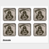 Grim Reaper Angst voor de knop Vierkante Sticker (Vel)