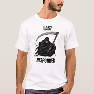 Grim Reaper, begrafenisondernemer, laatste beantwo T-shirt