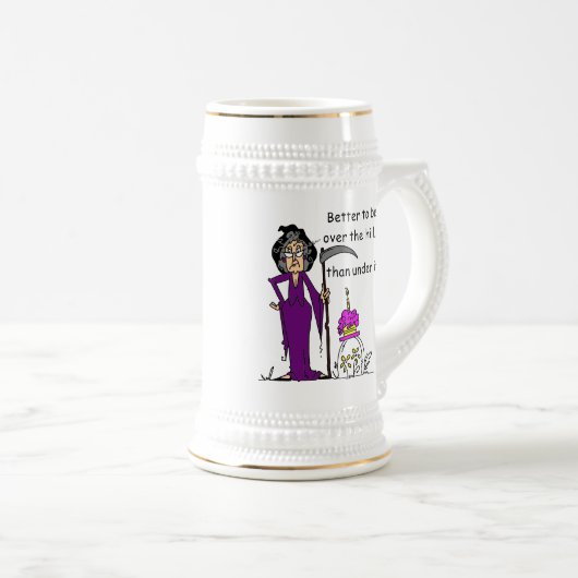 Grim Reaper Birthday Humor Bierpul (Voorkant rechts)