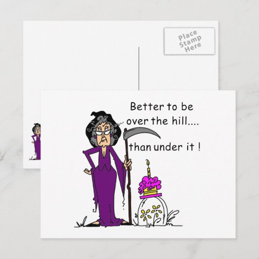 Grim Reaper Birthday Humor Briefkaart (Voorkant / Achterkant)