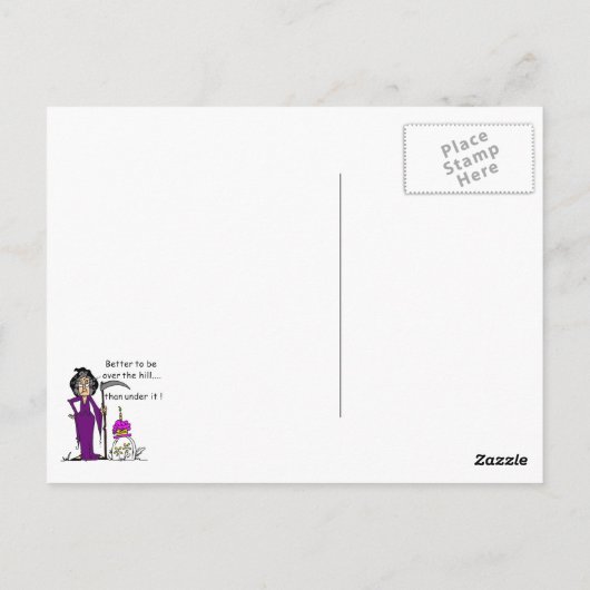 Grim Reaper Birthday Humor Briefkaart (Achterkant)