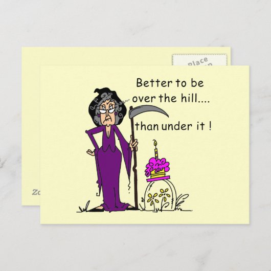 Grim Reaper Birthday Humor Briefkaart (Voorkant / Achterkant)